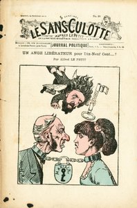 Cover von "Le Sans-Panlotte", Nummer 28, Satirisch in Farben von Alfred Le Petit