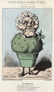 Fette Pflanze: Karikatur auf Adolphe Crémieux - Illustration vom 25.02.1871 in „Blumen, Früchte und Gemüse des Tages“