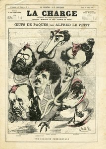 Illustration von Alfred Le Pepetit (1841-1909) in La Charge (1870) von Alfred Le Petit