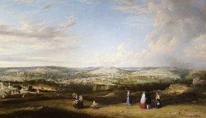 Stroud von nahe Rodborough Fort, Gloucestershire von Alfred Newland Smith