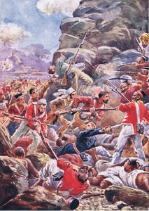Die Belagerung von Delhi: Sturm auf die Bresche, Illustration aus British Battles on Land and Sea, 1915 von Alfred Pearse