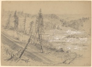Eisenbahn an den Dalles des St. Louis von Alfred R. Waud