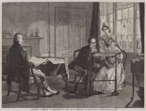 George Stephenson in Darlington im Jahr 1823 von Alfred Rankley