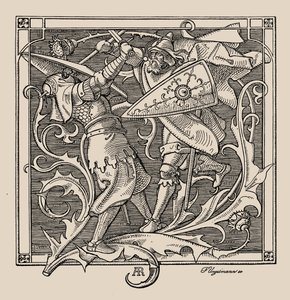 Die Nibelungen. Hagen von Tronje tötet Iring, 1840-1841