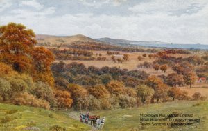 Highdown Hill (über Goring), nahe Worthing, Blick auf Seven Sisters und Beachy Head von Alfred Robert Quinton