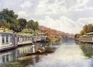 Hausboote auf Henley Backwater