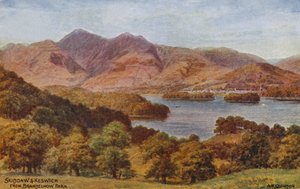 Skiddaw und Keswick vom Brandelhow Park, Lake District von Alfred Robert Quinton