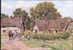 West Hagbourne, Berkshire, aus The Cottages and the Village Life of Rural England, veröffentlicht von Dent & Sons Limited, 1912