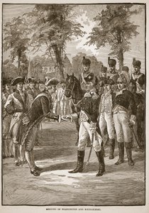 Treffen von Washington und Rochambeau, veröffentlicht 1896 von Alfred Rudolph Waud