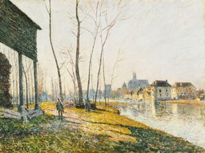 Ein Februarmorgen in Moret-sur-Loing, 1881 von Alfred Sisley