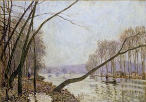 Ufer der Seine im Herbst von Alfred Sisley