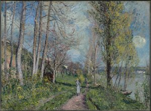 Ufer der Seine bei By von Alfred Sisley
