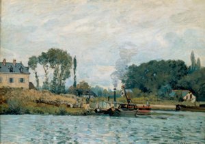 Boote an der Schleuse von Bougival