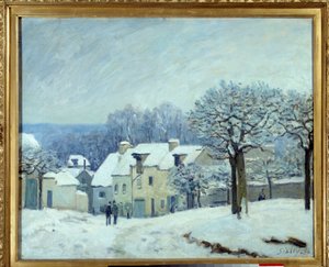 Der Platz des Zwingers in Marly, Schneeeffekt von Alfred Sisley