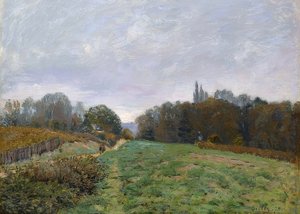 Landschaft bei Louveciennes von Alfred Sisley