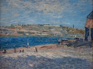 Flussufer bei Saint-Mammès von Alfred Sisley