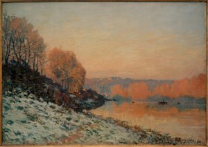 Schnee in Port-Marly, weißer Frost