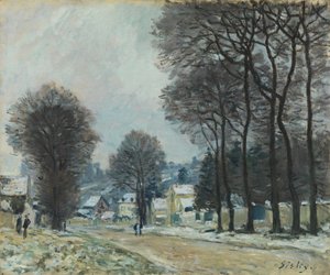 Schnee in Louveciennes, ca. 1874