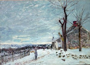 Schnee in Veneux-Nadon