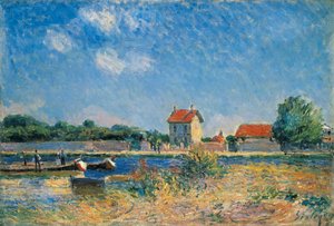 Die Ufer des Canal du Loing bei Saint-Mammes