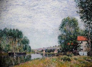 Die Ufer der Loing bei Moret