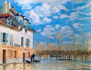 Das Boot in der Flut, Port-Marly, 1876