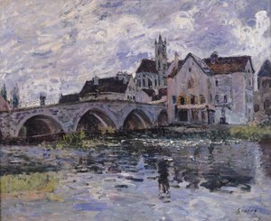 Die Brücke von Moret-sur-Loing, 1887 von Alfred Sisley