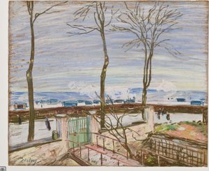 Der Bahnhof von Moret im Winter von Alfred Sisley