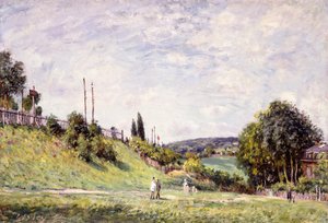 Der Hang an der Eisenbahn in Sevres von Alfred Sisley