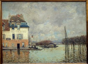 Die Flut in Port Marly von Alfred Sisley