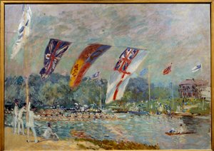 Die Regatten in Molesey. Gemälde von Alfred Sisley von Alfred Sisley
