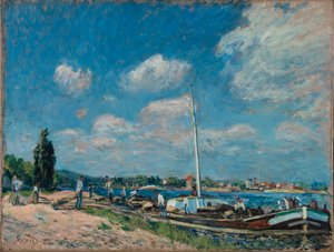 Entladen von Lastkähnen in Billancourt, 1877