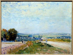 Ansicht des Chemin de Montbuisson nach Louveciennes von Alfred Sisley