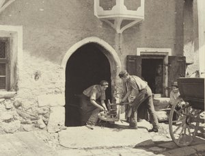 Vor der Schmiede von Alfred Stieglitz