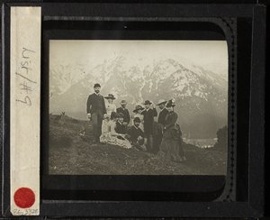 Familie und Freunde in Mittenwald, ca. 1884