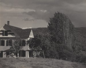 Haus und Pappeln, Lake George von Alfred Stieglitz