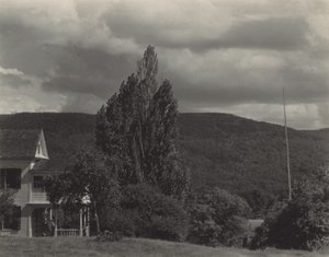 Haus und Bäume, Lake George von Alfred Stieglitz