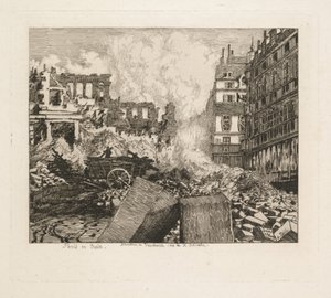 Paris im Zug. Abriss des Vaudeville-Theaters: rue du Dix-Décembre von Alfred Taiée