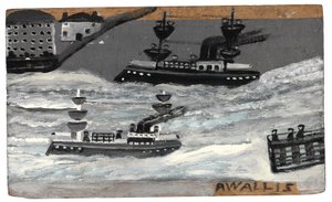Kanonenboote im Krieg, um 1855-1942 von Alfred Wallis