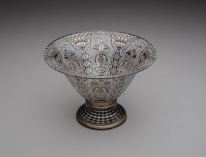 Schale, ca. 1914-15 (emailliertes, vergoldetes und bronzefarbenes Glas)