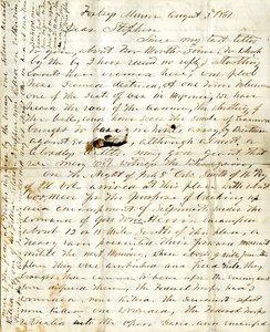Brief [von Alfred Warner] an Stephen, 3. August 1861 von Alfred Warner