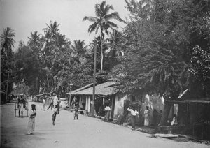 Szene am Straßenrand auf dem Weg nach Mt. Lavinia, ca. 1890, 1910 von Alfred William Amandus Plate