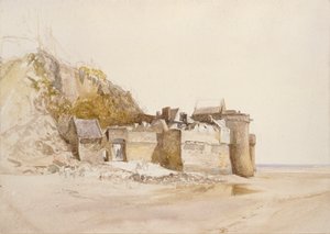Mont St Michel, das äußere Tor, ca. 1876 von Alfred William Hunt