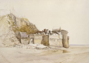 Mont St Michel: Das äußere Tor, ca. 1876 von Alfred William Hunt