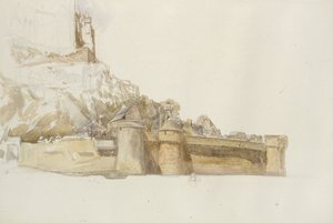 Mont St Michel: Die Mauern und Bastionen, ca. 1876