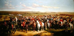Besuch von Prinz Albert (1819-61) beim Kaiser Napoleon III. (1808-73) auf den Höhen bei Boulogne, 8. September 1854 von Alfred de Prades
