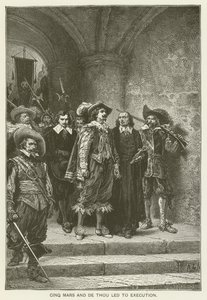 Cinq Mars und De Thou zur Hinrichtung geführt