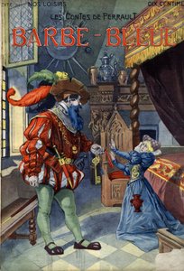 Blaubart, Märchen von Charles Perrault (1628-1703). Illustration von Vaccari und Carrey in „Les beaux tales“ Sammlung „Nos loisirs“ um 1910. Private Sammlung. von Alfredo and Carrey Vaccari