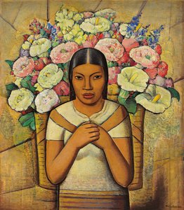 Blumenverkäuferin, ca. 1934