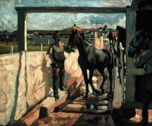 Das Schwefeldip für Räude, um 1918